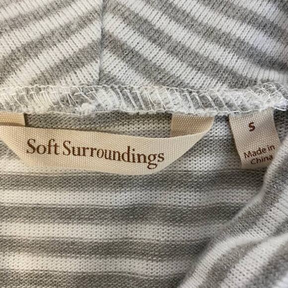 SOFT SURROUNDINGS Size S  Fireside Pullover Striped Cowl Neck Sweater - Picture 9 of 10